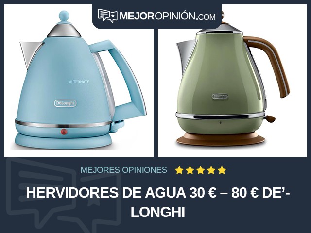 Hervidores de agua 30 € – 80 € De'Longhi