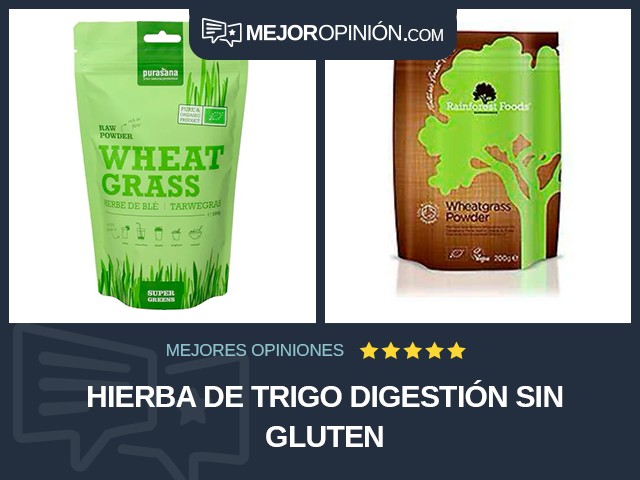 Hierba de trigo Digestión Sin gluten