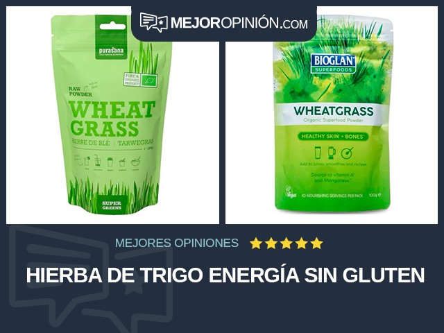 Hierba de trigo Energía Sin gluten