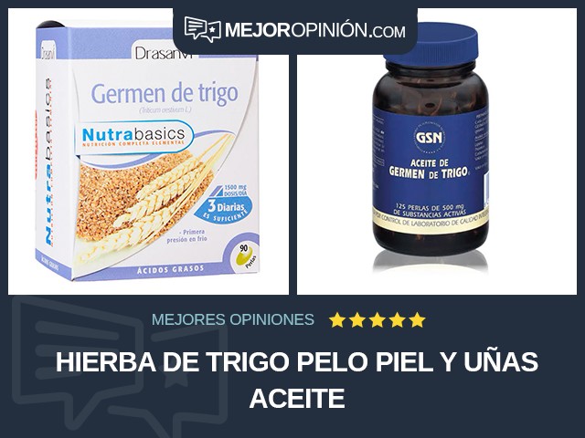 Hierba de trigo Pelo piel y uñas Aceite