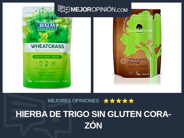 Hierba de trigo Sin gluten Corazón