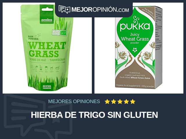 Hierba de trigo Sin gluten