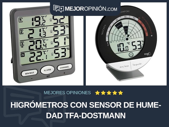 Higrómetros Con sensor de humedad TFA-Dostmann