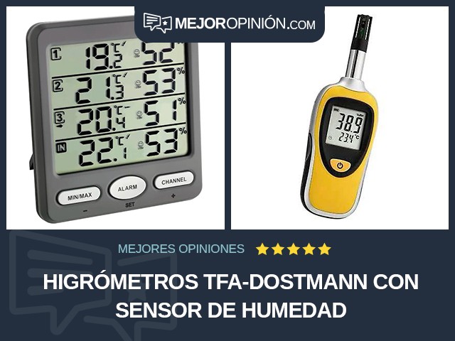 Higrómetros TFA-Dostmann Con sensor de humedad