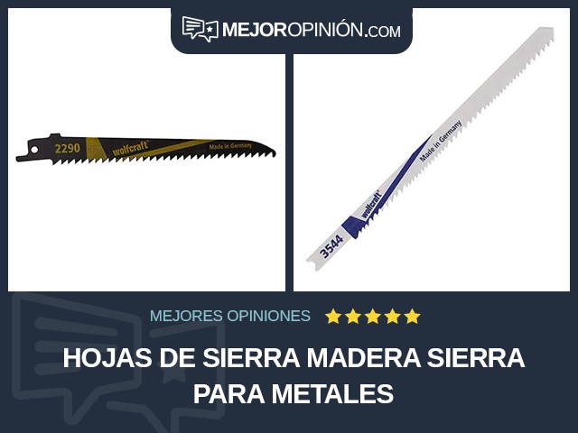 Hojas de sierra Madera Sierra para metales