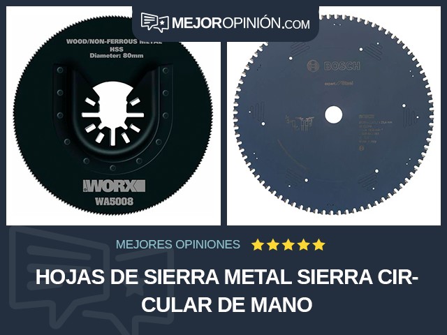 Hojas de sierra Metal Sierra circular de mano