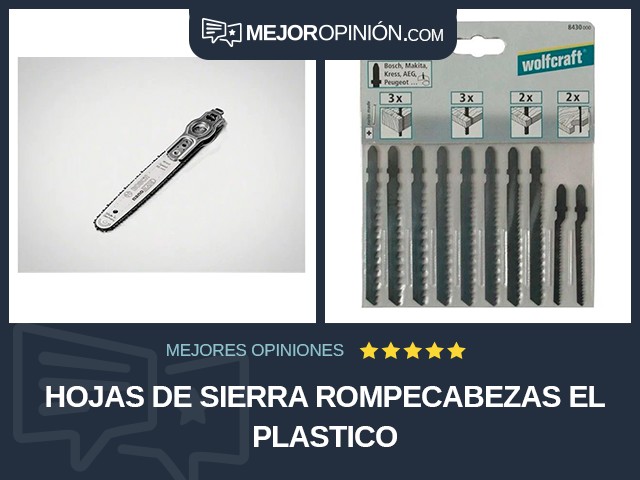 Hojas de sierra Rompecabezas El plastico