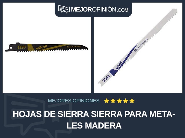 Hojas de sierra Sierra para metales Madera