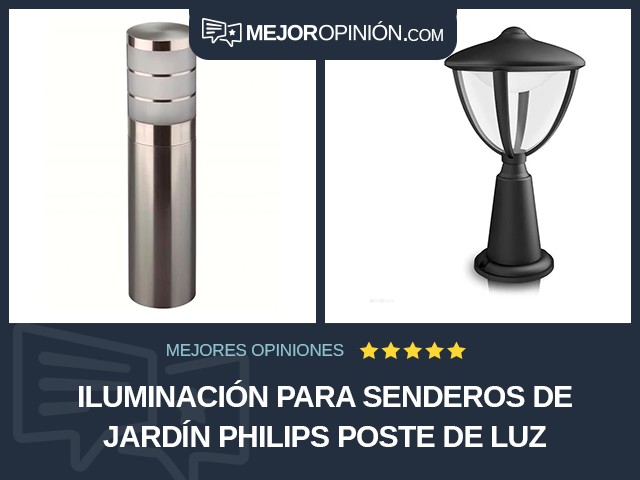 Iluminación para senderos de jardín Philips Poste de luz