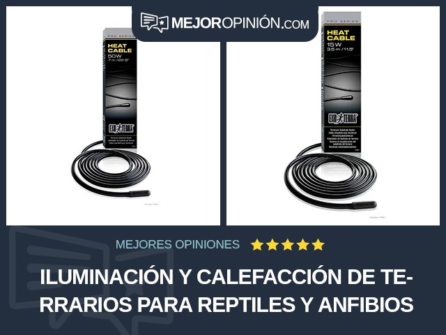 Iluminación y calefacción de terrarios para reptiles y anfibios Exo Terra Cable de calor