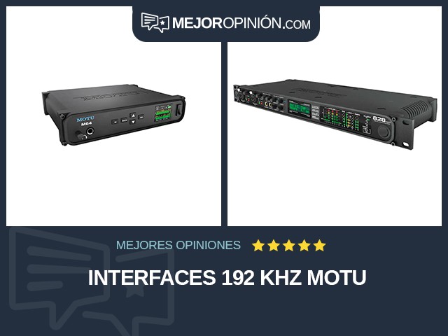 Interfaces 192 kHz MOTU