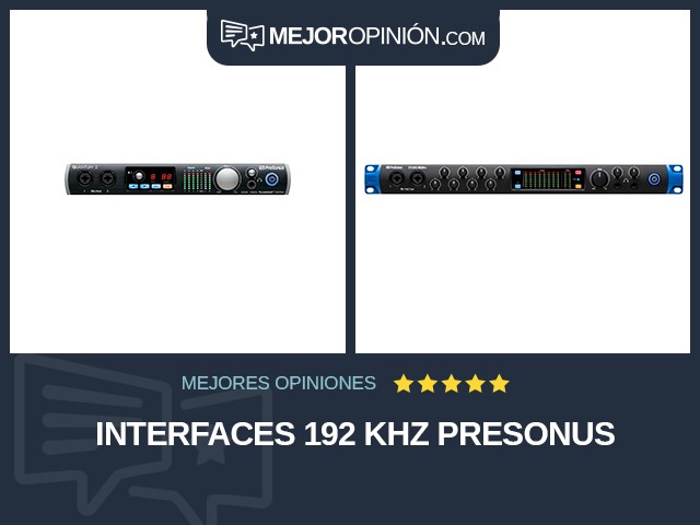 Interfaces 192 kHz PreSonus