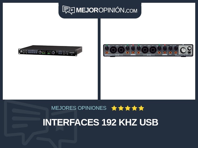 Interfaces 192 kHz USB