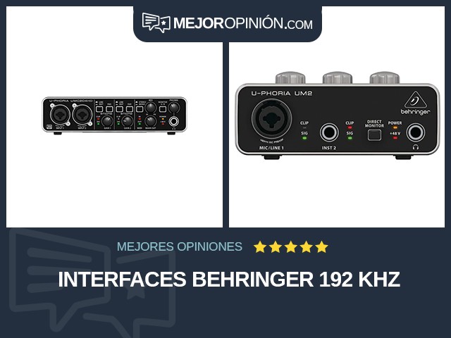 Interfaces BEHRINGER 192 kHz