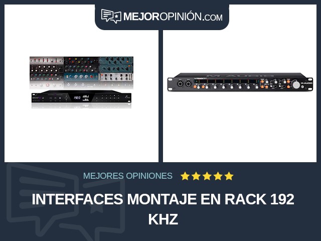 Interfaces Montaje en rack 192 kHz