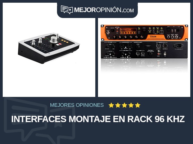 Interfaces Montaje en rack 96 kHz