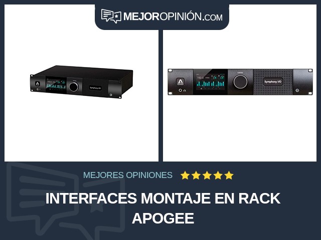 Interfaces Montaje en rack Apogee