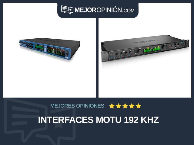 Interfaces MOTU 192 kHz