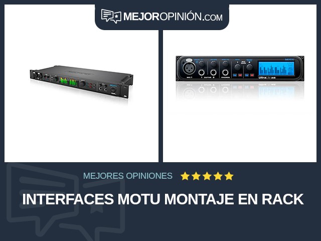 Interfaces MOTU Montaje en rack