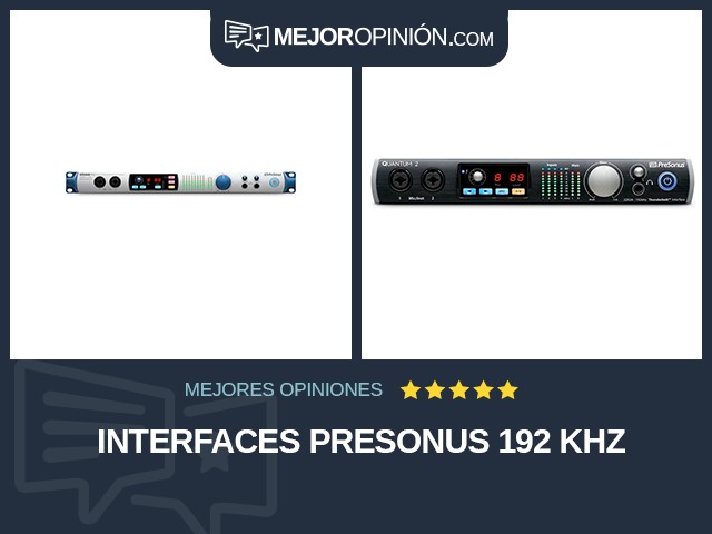 Interfaces PreSonus 192 kHz