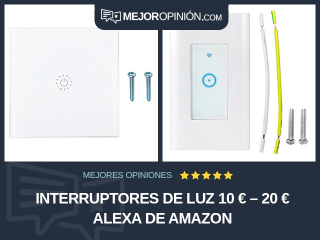 Interruptores de luz 10 € – 20 € Alexa de Amazon