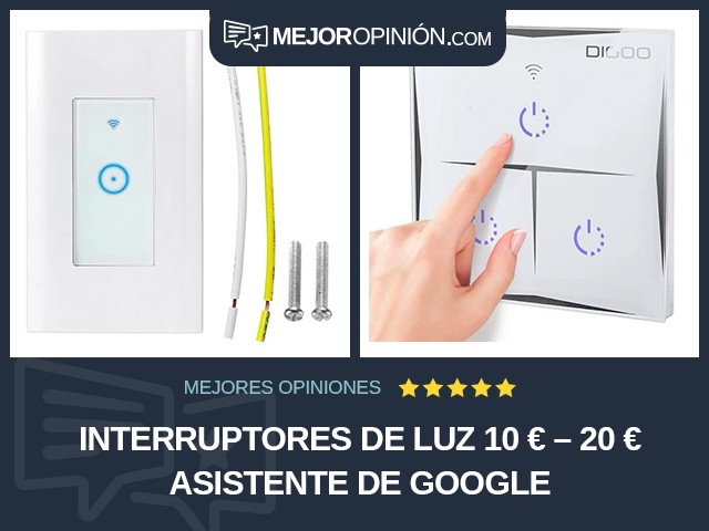 Interruptores de luz 10 € – 20 € Asistente de Google