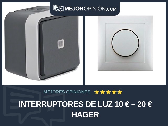 Interruptores de luz 10 € – 20 € Hager