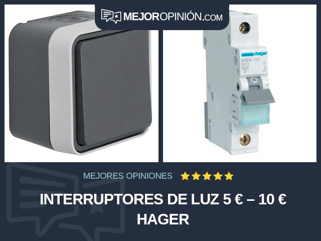 Interruptores de luz 5 € – 10 € Hager