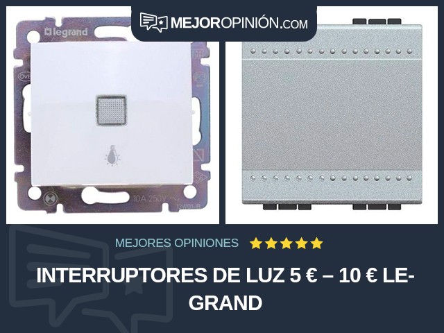 Interruptores de luz 5 € – 10 € Legrand