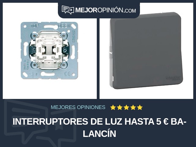 Interruptores de luz Hasta 5 € Balancín