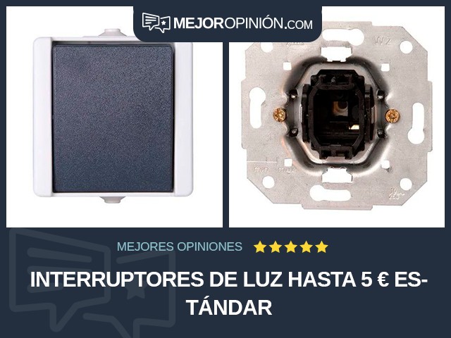 Interruptores de luz Hasta 5 € Estándar