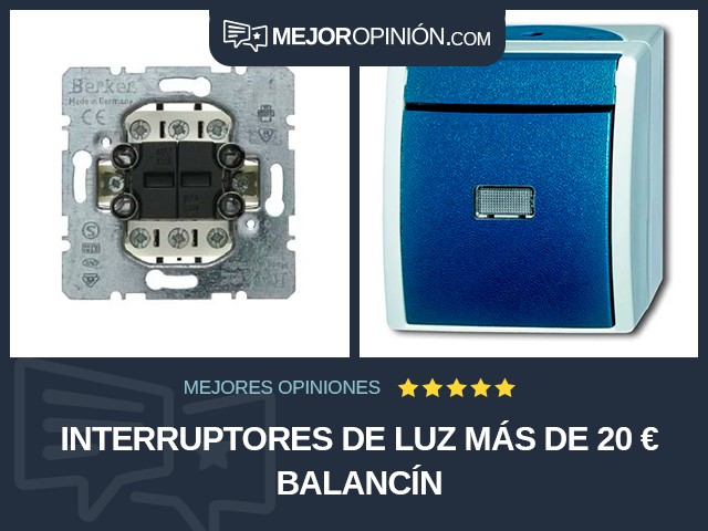 Interruptores de luz Más de 20 € Balancín