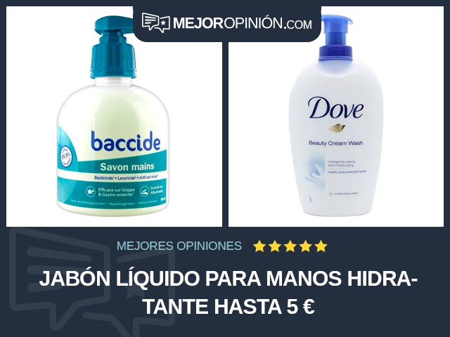 Jabón líquido para manos Hidratante Hasta 5 €