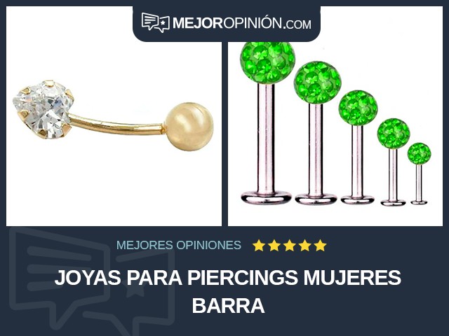 Joyas para piercings Mujeres Barra