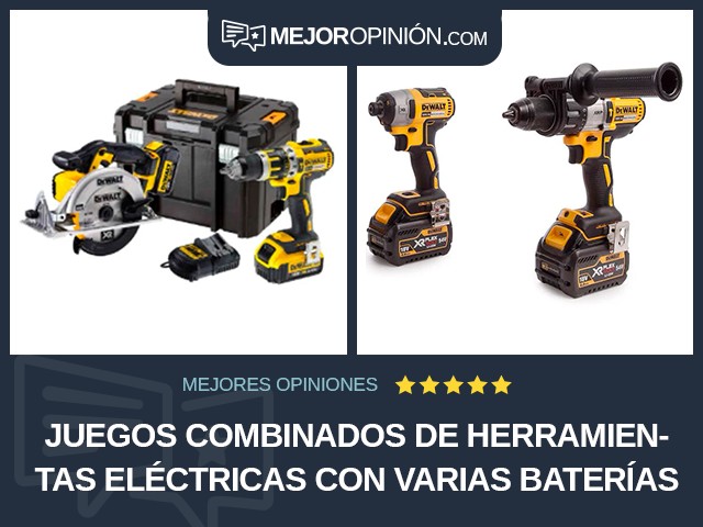 Juegos combinados de herramientas eléctricas Con varias baterías DEWALT