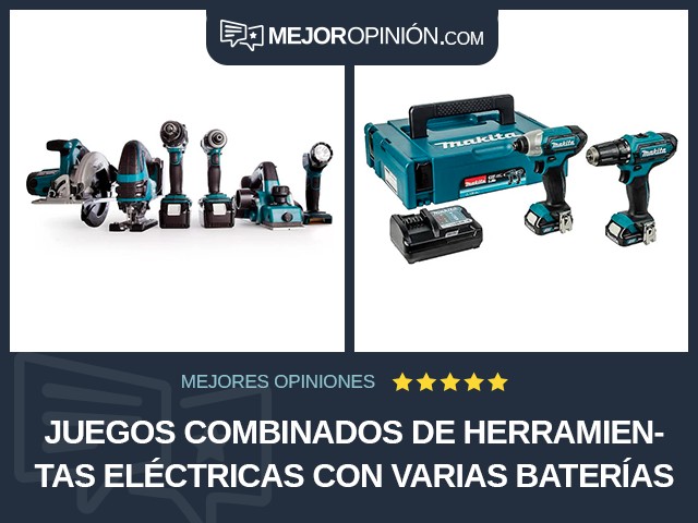 Juegos combinados de herramientas eléctricas Con varias baterías Makita