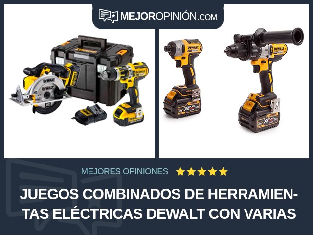 Juegos combinados de herramientas eléctricas DEWALT Con varias baterías