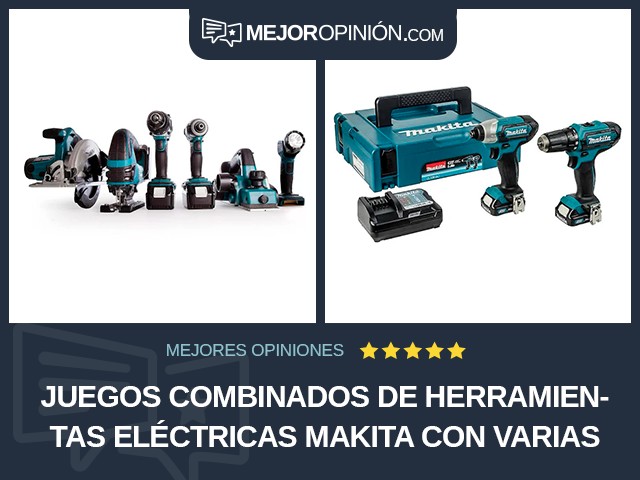 Juegos combinados de herramientas eléctricas Makita Con varias baterías