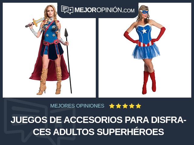 Juegos de accesorios para disfraces Adultos Superhéroes