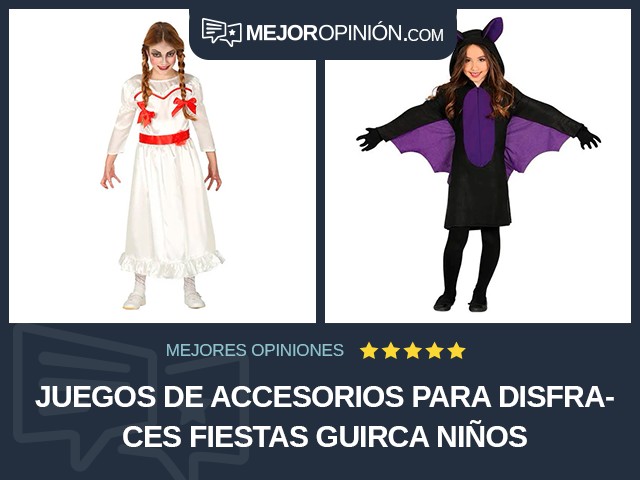 Juegos de accesorios para disfraces Fiestas Guirca Niños