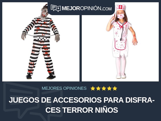 Juegos de accesorios para disfraces Terror Niños