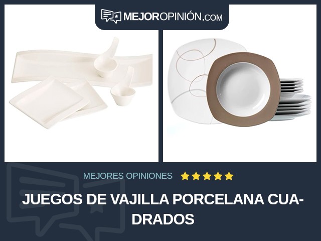 Juegos de vajilla Porcelana Cuadrados