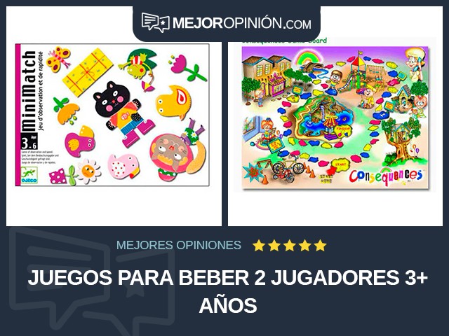 Juegos para beber 2 jugadores 3+ años