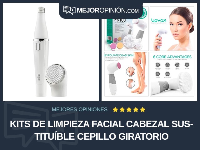 Kits de limpieza facial Cabezal sustituíble Cepillo giratorio