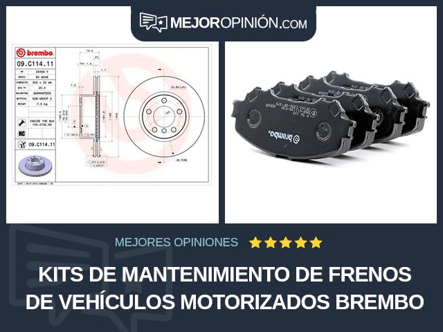 Kits de mantenimiento de frenos de vehículos motorizados Brembo