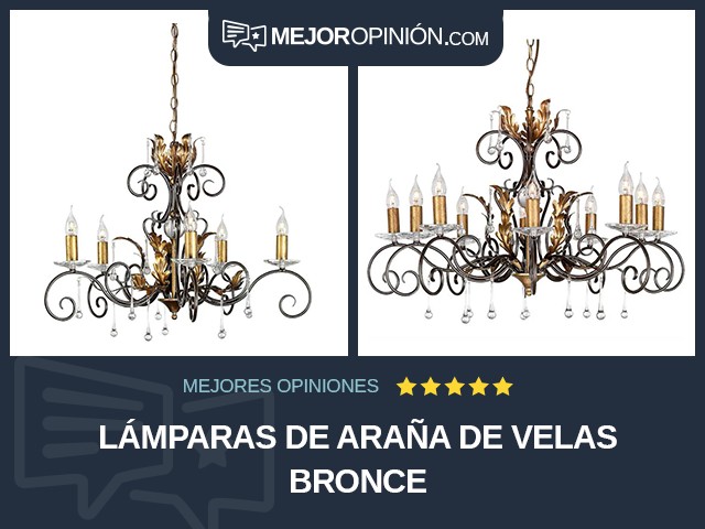 Lámparas de araña De velas Bronce