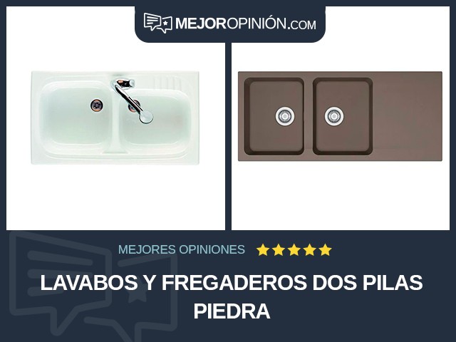 Lavabos y fregaderos Dos pilas Piedra