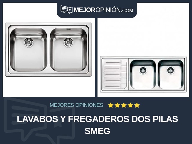 Lavabos y fregaderos Dos pilas Smeg