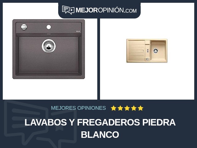 Lavabos y fregaderos Piedra Blanco