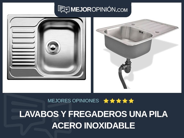 Lavabos y fregaderos Una pila Acero inoxidable